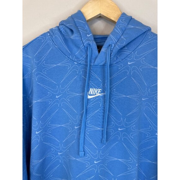 Nike Blue Graphic Hoodie XL 80% Cotton 20% Polyester With Kangaroo Pocket & Adju - Picture 3 of 11